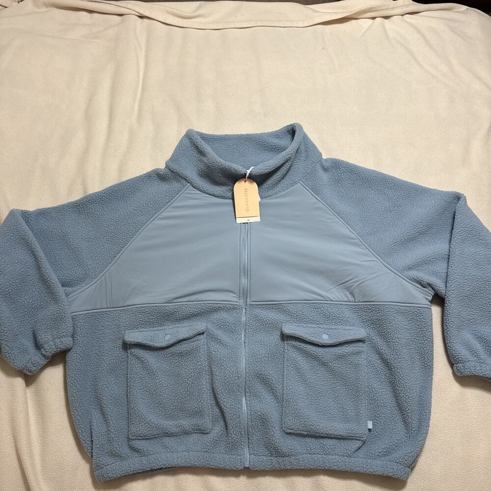 Blogilates Women's Bonfire Fleece Jacket - Light Blue 3X